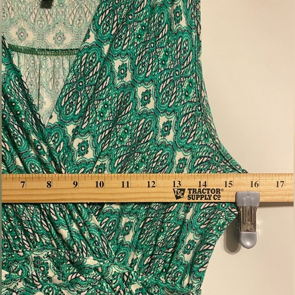 Spense Artsy Maxi Dress S Baby Doll Halter V-neck Cinch Waist Paisley Sleeveless - Picture 7 of 9